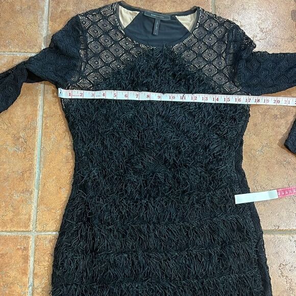 BCBGMaxAzria Black “Velma” fringe Dress size M - Picture 13 of 15